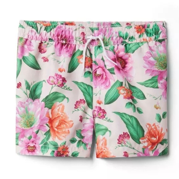 Janie and Jack Other - Janie and Jack Floral Dahlia Swim Trunks – Size 6